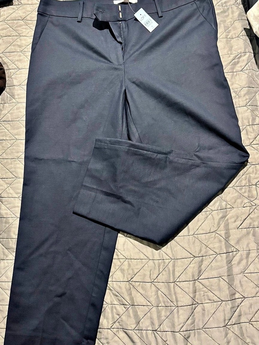 LOFT The Riviera Slim Pants Women's Blue Dress Pants